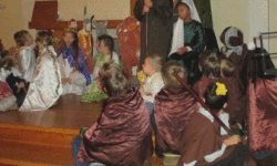 Préparation du culte de Noël avec les enfants et catéchumènes
